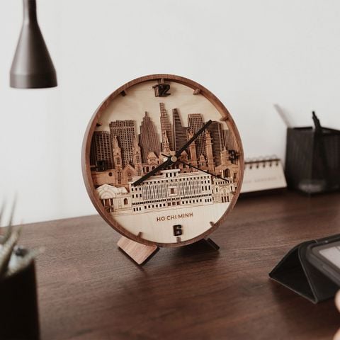 Đồng hồ gỗ để bàn Skyline | Hồ Chí Minh