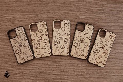 Ốp lưng gỗ khắc logo