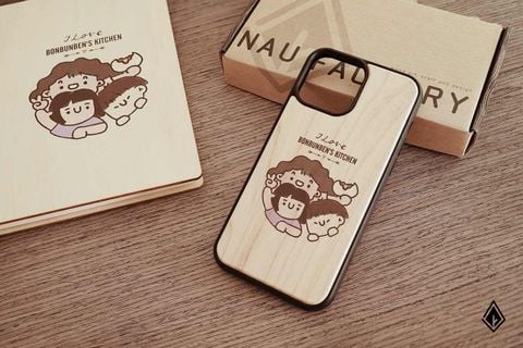 Ốp lưng gỗ khắc logo