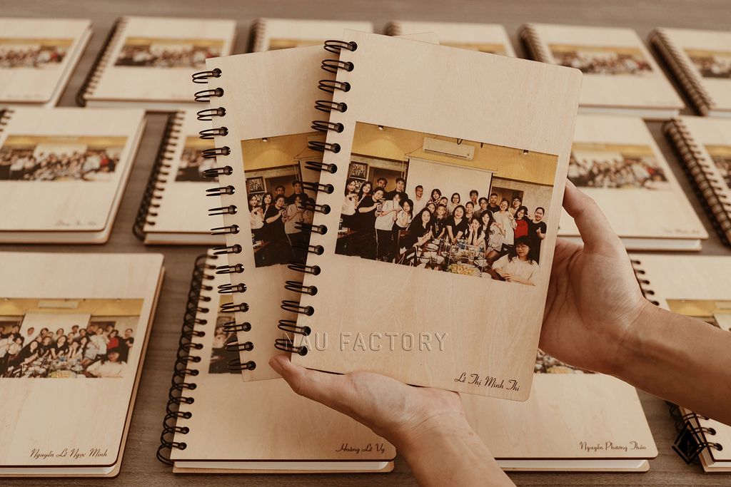 Sổ tay gỗ Maple | In hình theo yêu cầu