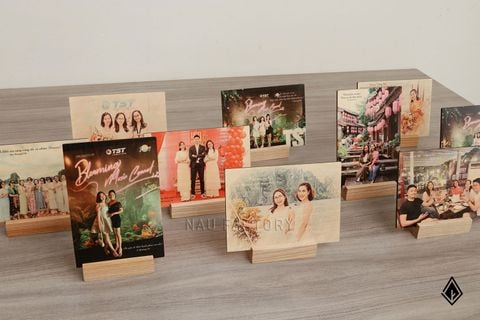 Tranh gỗ để bàn | In lời chúc lên tranh gỗ