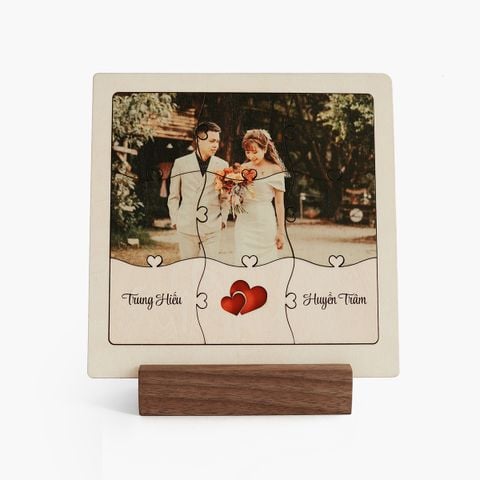 Tranh gỗ xếp hình và in chữ | Tranh Puzzle
