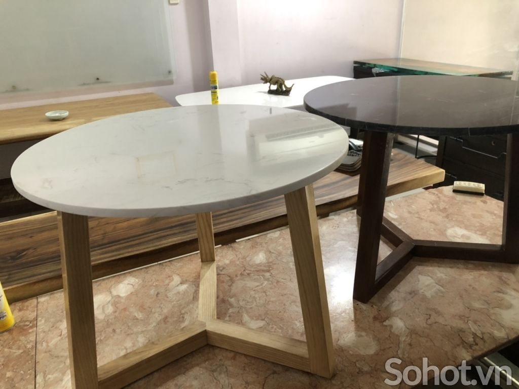  Bàn trà sofa Concord đá đen/trắng 