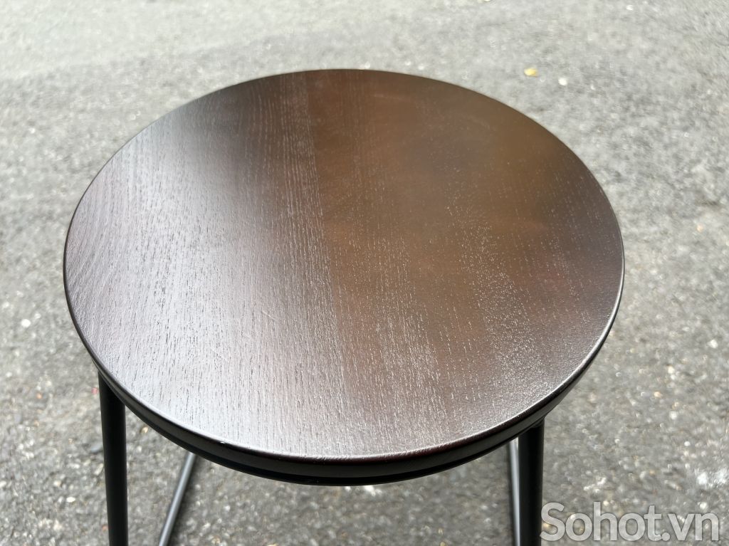  Ghế đẩu mặt gỗ chân sắt 
