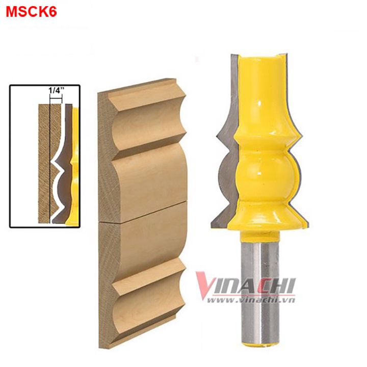 Mũi soi phào chỉ MUWANG kiểu 6 vàng