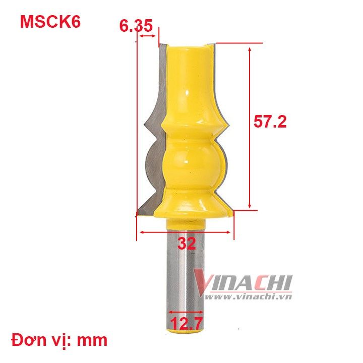 Mũi soi phào chỉ MUWANG kiểu 6 vàng