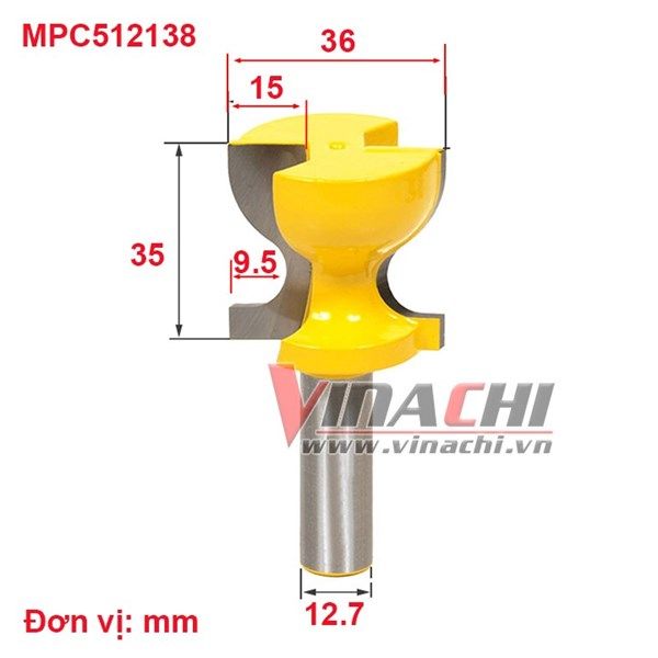 M. soi phào chỉ vàng kiểu 5 1/2*1-3/8