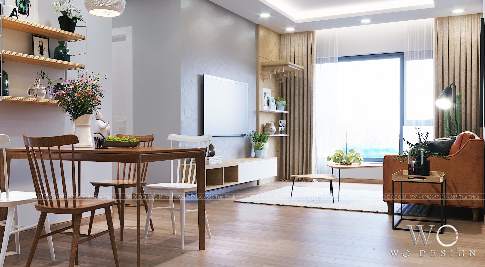  Khu bếp ăn - Gelexia CT3 Căn 08 - Thiết kế mộc 