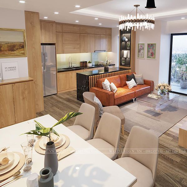  Phòng khách Chung cư Lạc Hồng 01B - Phong cách hiện đại 