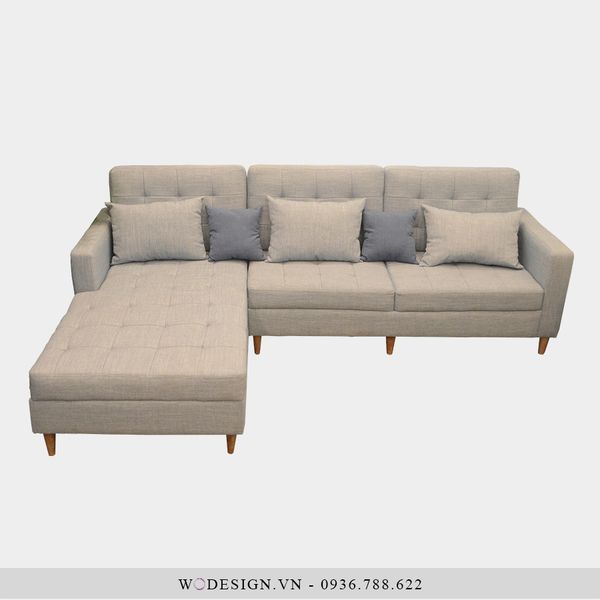  Sofa góc chữ L MALIE chất liệu nỉ 