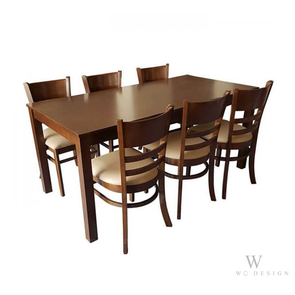  Bàn CABIN mặt veneer, chân gỗ cao su 