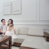  Sofa gỗ óc chó MỘC vải nỉ 