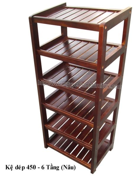  KỆ DÉP GỖ 6 TẦNG 45CM 