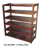  KỆ GỖ DÉP 6 TẦNG 80CM 