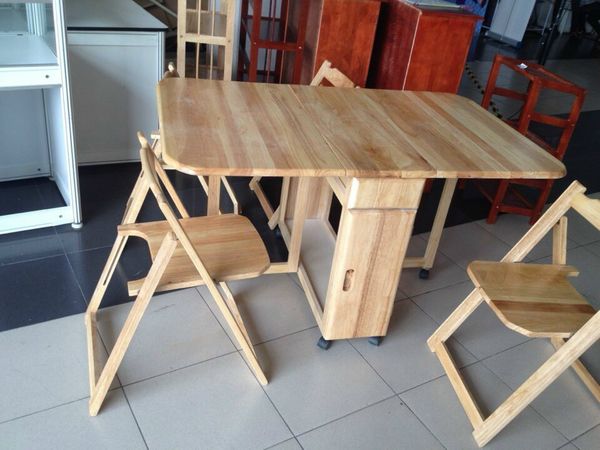  Bàn ăn thông minh xếp gọn xuất khẩu Nhật Bản gỗ tự nhiên 1m2 