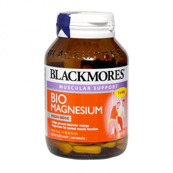 Viên uống hỗ trợ cơ bắp ngăn ngừa chuột rút Blackmores BIO Magnesium (100 Viên)