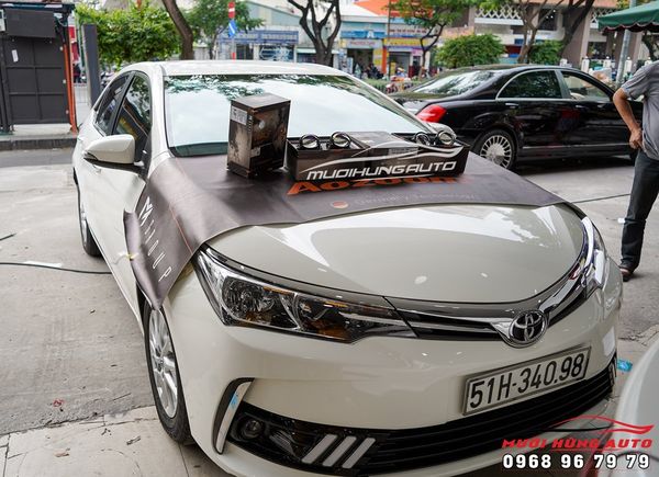 Độ 4 Bi LED WOLF Kết Hợp Mắt Quỷ Tăng Sáng Xe Toyota Altis 2018