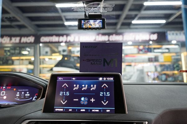 Lắp Camera Hành Trình Trước Vietmap Speedmap M1 Cho Xe Peugeot 5008 2022