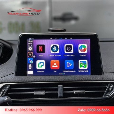 android box cho xe Peugeot 5008 2023