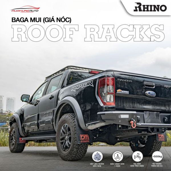 Baga Mui Nhôm Rhino Xe Bán Tải (Mẫu Phẳng)