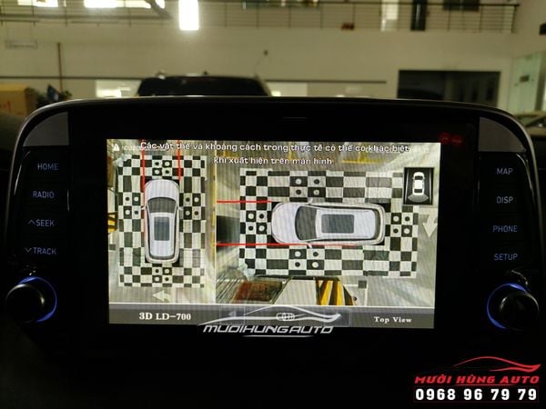 Camera 360 Độ Safeview 3D LD700 Lắp Cho Santafe Hỗ Trợ Lái Xe An Toàn