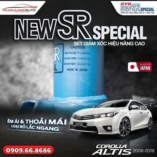 Bộ Phuộc Giảm Xóc KYB New SR Special Xe Toyota Corolla Altis 2013 - 2016