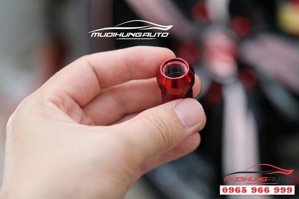 Bộ ốc take 20 nắp chụp  bảo vệ lazang ô tô màu đỏ
