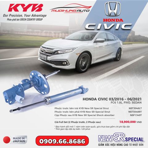Bộ phuộc giảm xóc KYB New SR Special xe Honda Civic Gen 10