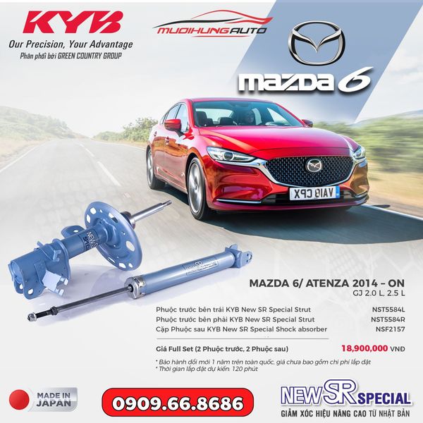Bộ Phuộc Giảm Xóc KYB New SR Special Xe Mazda 6 2014