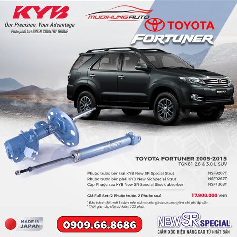 Bộ phuộc giảm xóc KYB New SR Special xe Toyota Fortuner 2005 - 2015