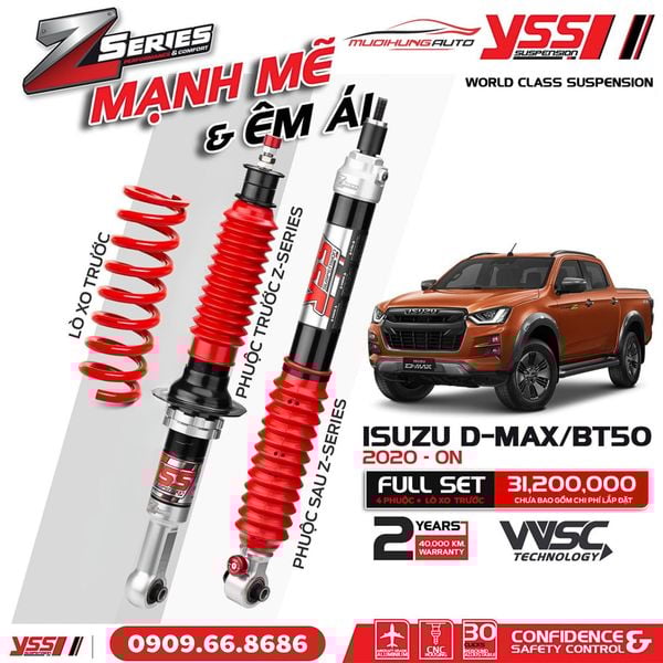 Bộ Phuộc Giảm Xóc YSS Z-SERIES Xe Mazda BT50 2020 - ON