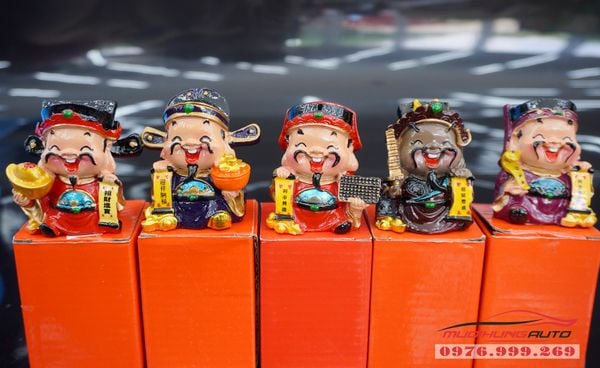 Bộ Tượng Thần Tài May Mắn Trang Trí Xe Hơi
