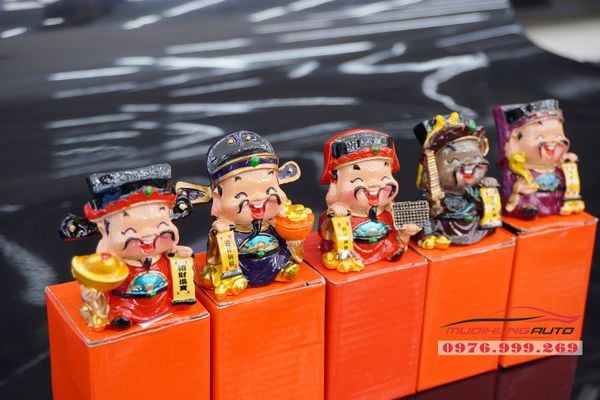 Bộ Tượng Thần Tài May Mắn Trang Trí Xe Hơi