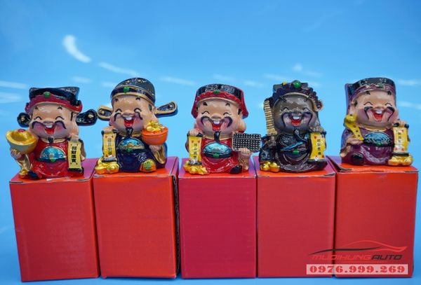 Bộ Tượng Thần Tài May Mắn Trang Trí Xe Hơi