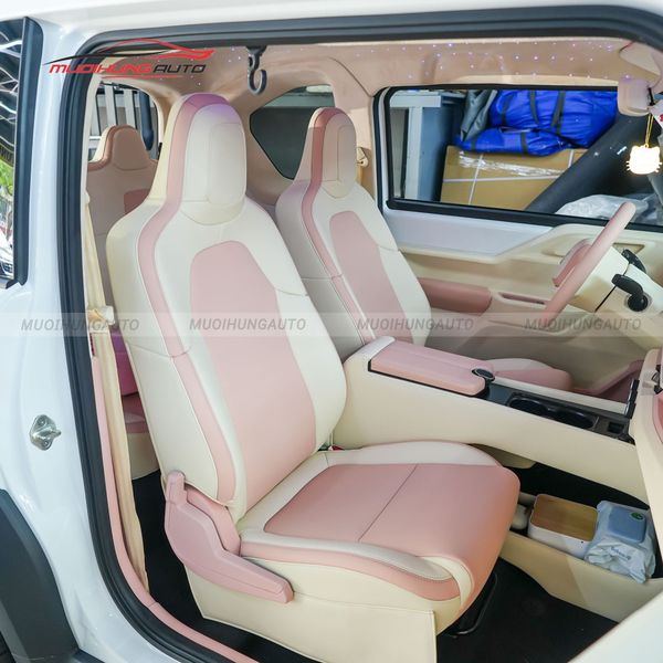 Bọc Ghế Da Ô Tô Vinfast Minio Green