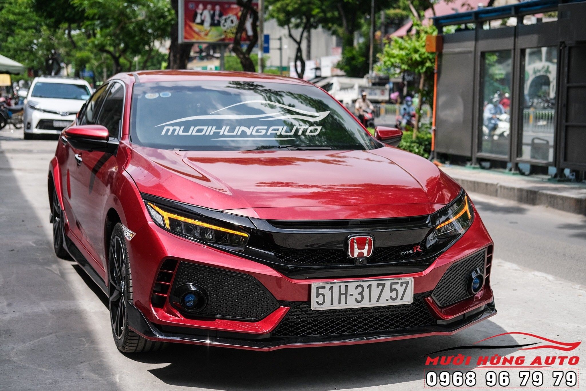 BODY KIT TYPE R CHO CIVIC 2020 MÀU ĐỎ CHÍNH HÃNG - Mười Hùng Auto