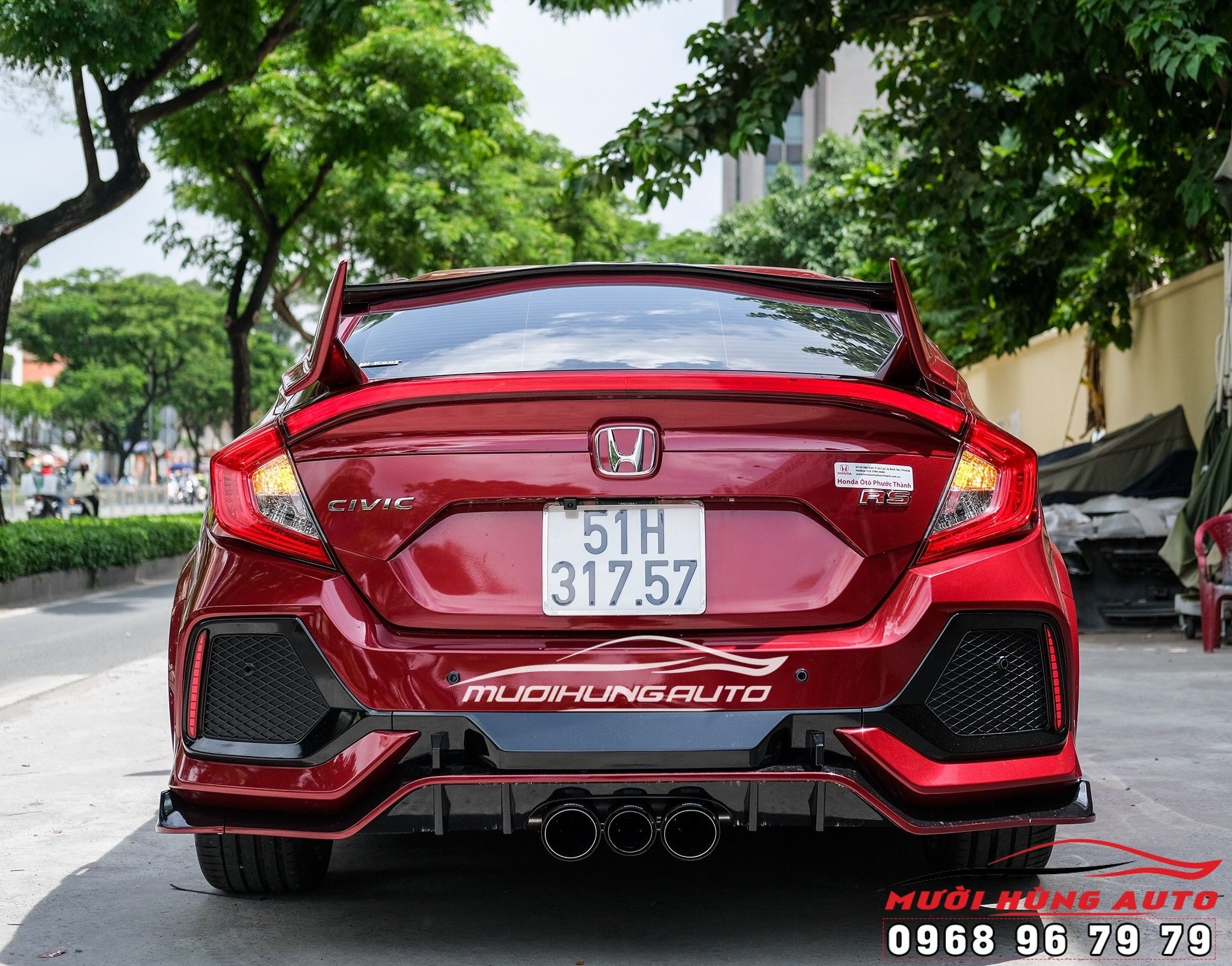 BODY KIT TYPE R CHO CIVIC 2020 MÀU ĐỎ CHÍNH HÃNG - Mười Hùng Auto