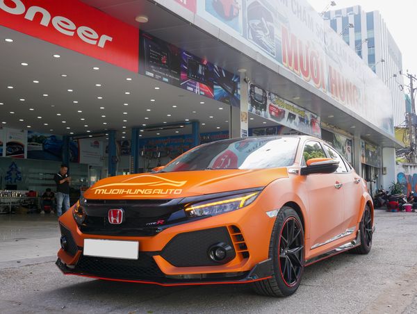 Body Kit Type R Màu Cam Cực Đẹp Cho Xe Honda Civic