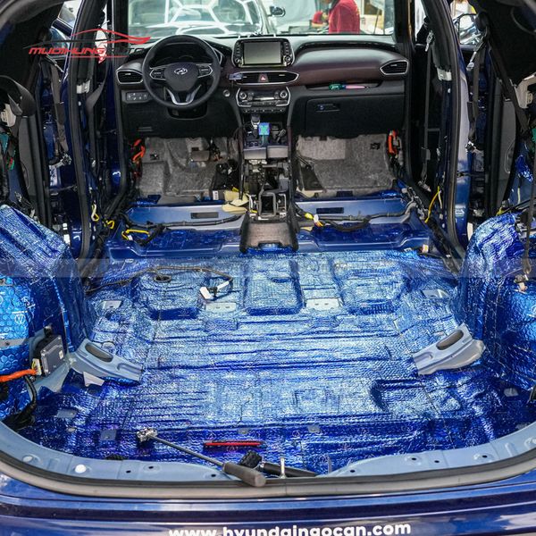 Cách Âm Sàn Xe Hyundai Santafe 2019