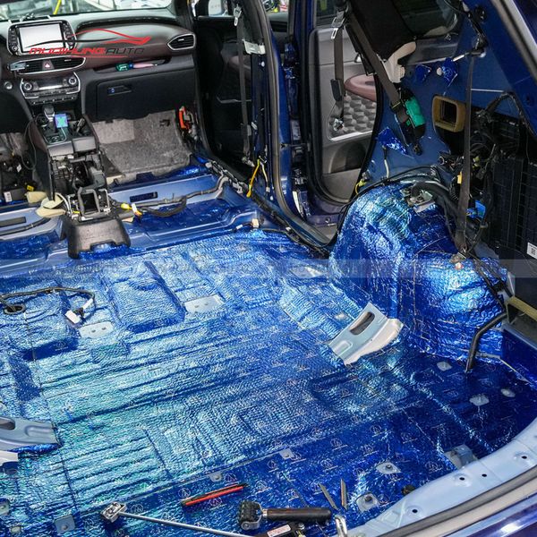 Cách Âm Sàn Xe Hyundai Santafe 2019