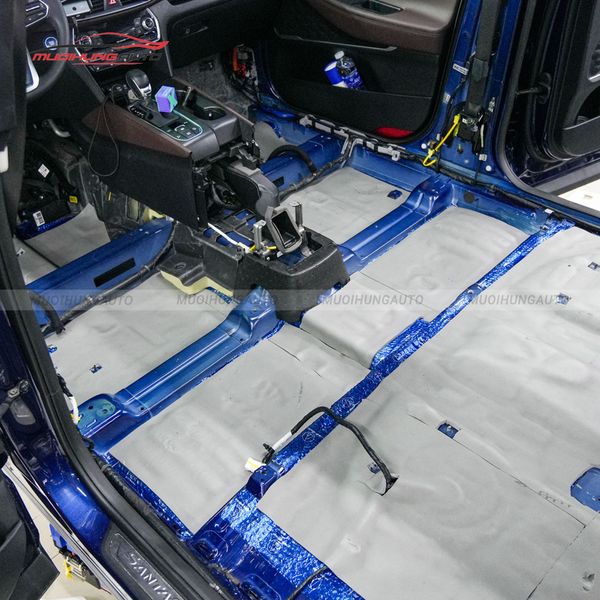 Cách Âm Sàn Xe Hyundai Santafe 2019