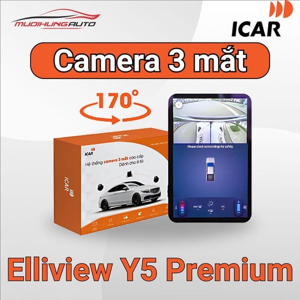 Camera 3 Mắt Ô Tô ICAR Elliview Y5 Premium 170 Độ