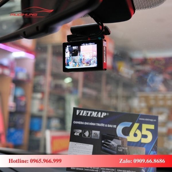 Lắp Camera Hành Trình Cho Fortuner 2021 VIETMAP C65