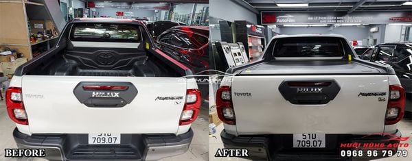 Gắn Nắp Thùng Cuộn Điện Cho Toyota Hilux 2021 Hiệu Option 4x4 Cao Cấp