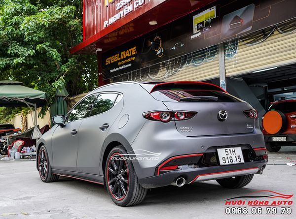 Dán Decal Đổi Màu Xe Mazda 3 Hatchback 2020 Thành Màu Xám Đen Độc Đáo