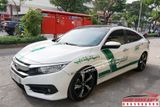 Dán Tem Cảnh Sát Dubai Xe Honda Civic Màu Trắng