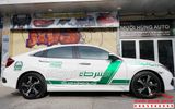 Dán Tem Cảnh Sát Dubai Xe Honda Civic Màu Trắng