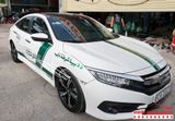 Dán Tem Cảnh Sát Dubai Xe Honda Civic Màu Trắng