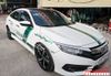 Dán Tem Cảnh Sát Dubai Xe Honda Civic Màu Trắng