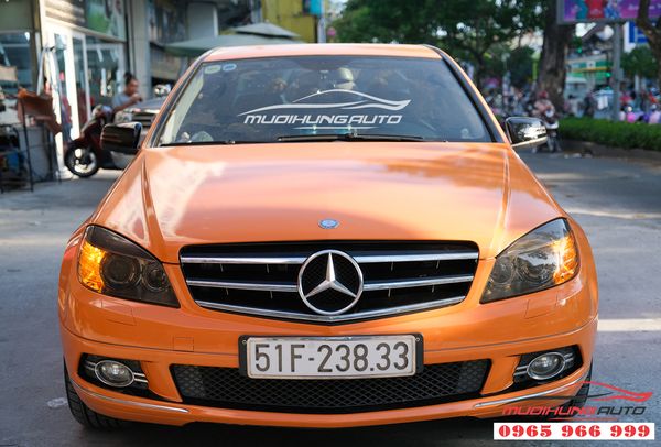 Dán Tem Đổi Màu Xe Mercedes C230 Tại TPHCM